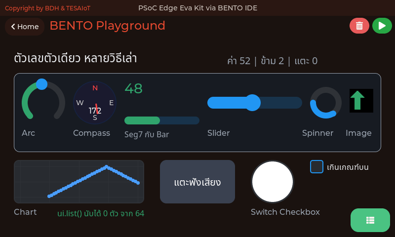 หน้าจอของ 15_one_number_many_faces.py: ตัวเลขตัวเดียว กับสิบวิธีที่จอเล่ามันออกมา