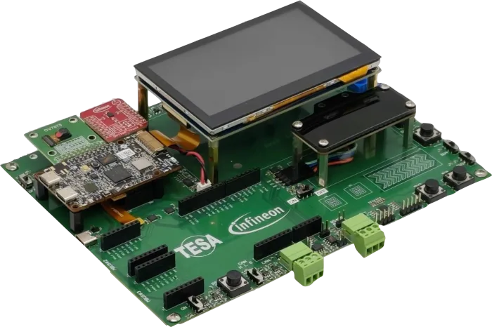 บอร์ด TESAIoT Dev Kit มองจากด้านบน